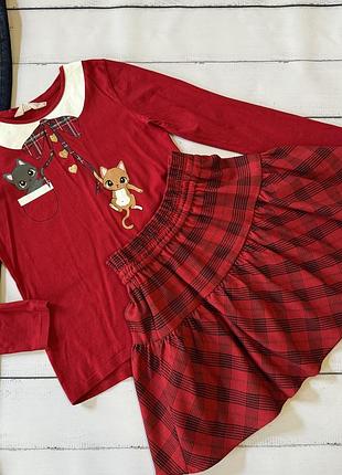 Набір речей zara h&m зріст 134-140 спідниця реглан кофта костюм шкільна форма
