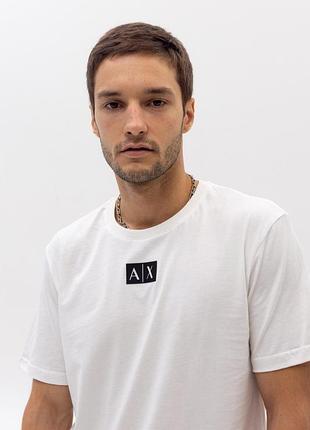 Чоловіча футболка armani, біла футболка армані, футболка armanі exchange