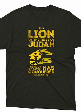Футболка с христианским принтом the lion of the judah the root of david has conquered. fh-1
