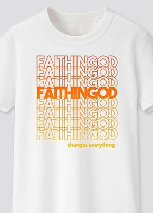Футболка с христианским принтом faithingod, вера в бога. fh-1