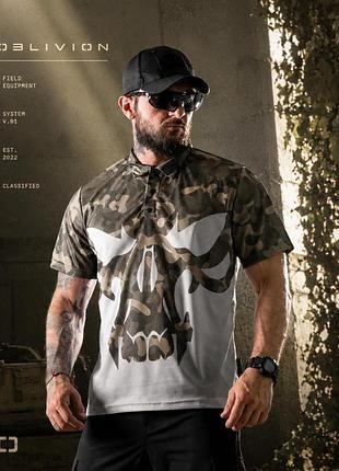 Милитари поло футболка oblivion punisher mtk пп7496