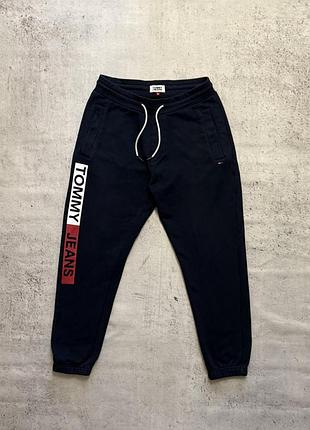 Чоловічі оригінальні темно сині штани tommy jeans в ідеальному стані розмір m-l
