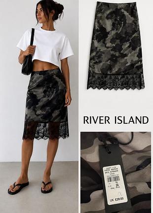Юбка миди с кружевом river island p 10(34)