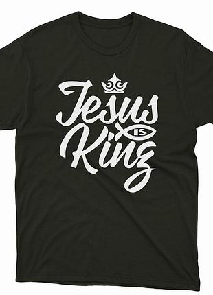 Футболка с христианским принтом jesus is king, иисус - царь. fh-1