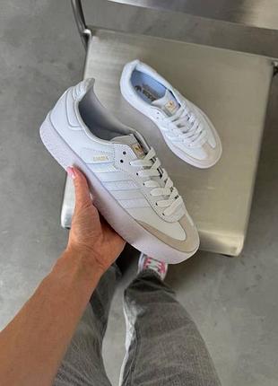 Кросівки adidas samba white premium
