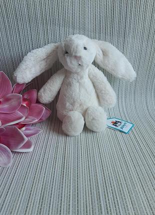 Оригинальный заяц jellycat bashful cream bunny (размер small, ~18-19 см)