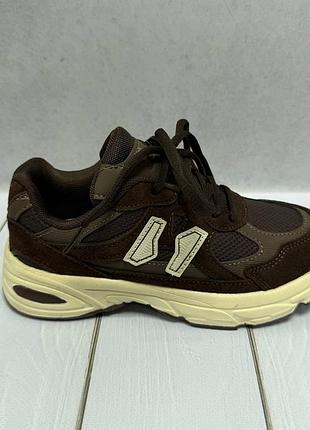 Підліткові шкільні кросівки jong golf осінні 34-38 коричневий