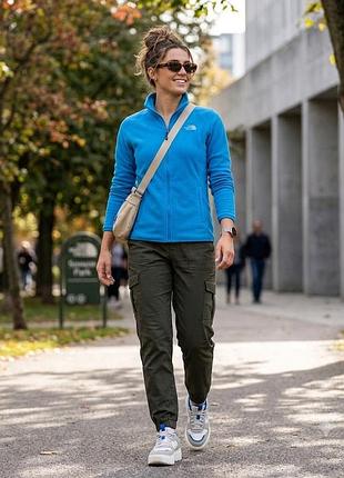 Женская флисовая кофта the north face 100 glacier full zip оригинал (размер l / укр 48-50)