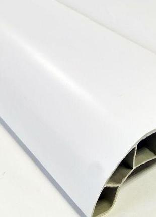 Подоконник sauberg soft белый матовый пластиковый с закругленным капиносом пвх для окон 400