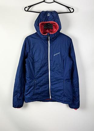 Трекінгова куртка ortovox swisswool piz bernina jacket women’s утеплена жіноча темно синя туристична з капюшоном розмір m