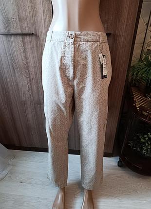 Брюки женские m&amp;s pp 16 eur 44 коттон/бежевые