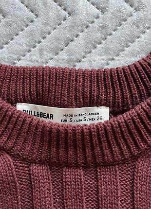 Светр бургунді pull&bear 4