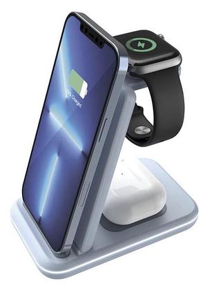 Новий бездротовий пристрій 3 в 1. одночасно можна заряджати iphone, apple watch, airpods. продаю бо подарували, а я вже маю інший бездротовий прилад.