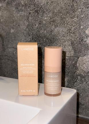 Зволожуючий крем що зменшує пори laneige balance mode shine control weightless moisturizer 8ml