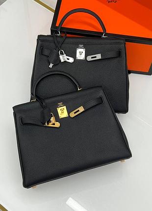 Сумка люкс в стиле hermes kelly 32 с коробкой полный комплект два цвета