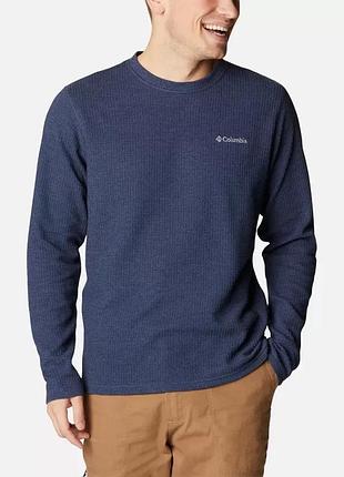 Чоловіча кофта columbia sportswear pine peak ii waffle long sleeve crew світшот