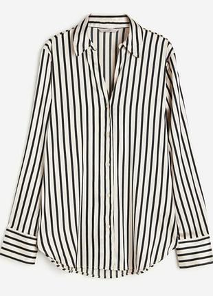 Атласная рубашка h&amp;m