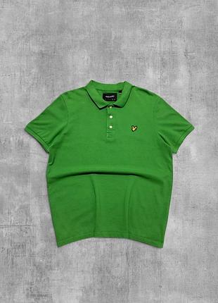 Поло lyle scott оригінал зелена базова футболка теніска лайл скотт з жовтим орлом