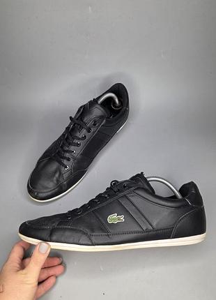 Чоловічі чорні кросівки lacoste chaymon 319