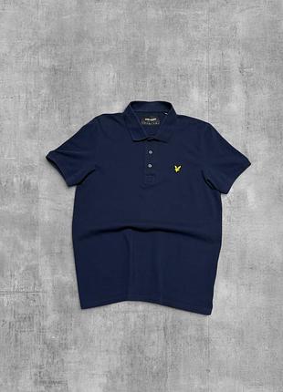 Поло lyle scott оригінал темно-синє базова футболка теніска лайл скотт з жовтим орлом