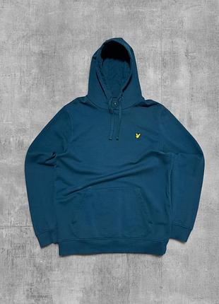 Худі lyle scott оригінал синє бірюзове кофта з капюшоном лайл скотт чоловіча толстовка кенгуру