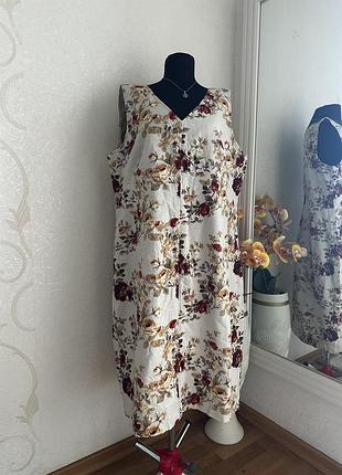 Сукня льон laura ashley 52 розмір