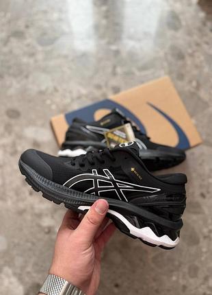 Стильные кроссовки asics gel-kayano 27 gore-tex black white
