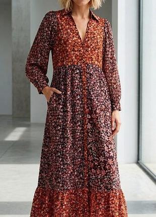 Сукня міді zara віскоза
