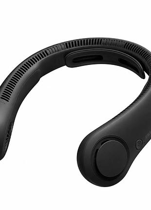 Вентилятор на шею jisulife neck fan life4 портативный, type-c, 5000 mah - черный