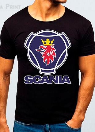 Футболка з принтом авто "cканія/scania" l