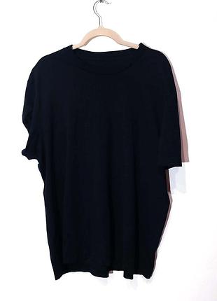 Футболка allsaints oversized fit, черная, размер xl