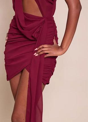 Прозора бордова сукня prettylittlething plt xs