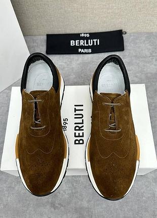 Чоловічі спортивні кросівки з натуральної замші berluti