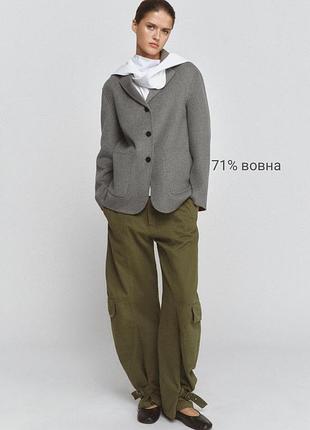 Жіночий пiджак з вовни  zara original spain  блейзер зара  пiджак зара  пiджаки i жакети xs/s