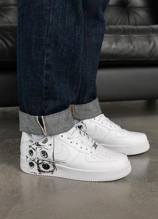 Стильные кроссовки nike air force 1 low x comme des garçons supreme white