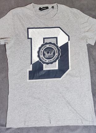 Футболка мужская diesel размер l-xl серая