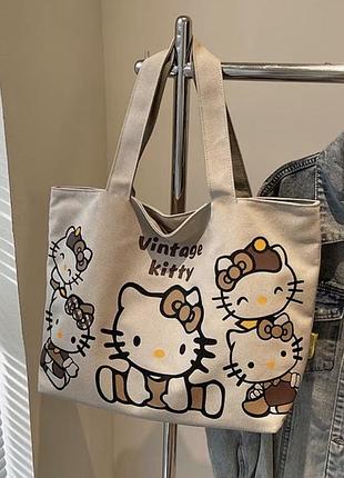 Сумка-тоут hello kitty сумка шопер через плече hello kitty sanrio