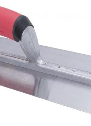 Гладилка marshalltown шпатель 406*102мм алюмінієвий fully rounded finshing trowels, зі сталевим лезом (11222)