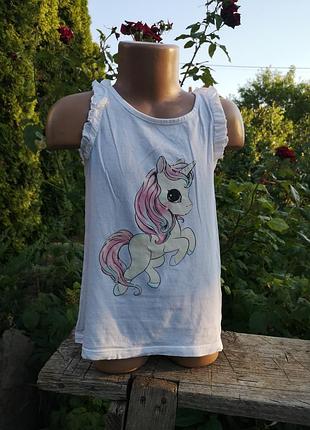 Футболка майка h&amp;m на девочку 6-8 лет 122 128 см