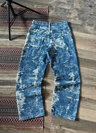 Широкие джинсы bershka y2k style голубые blue denim baggy jeans