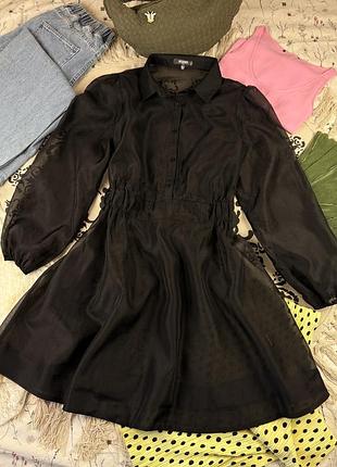 Брендова стильна напівпрозора ніжна сукня з органзи missguided🖤