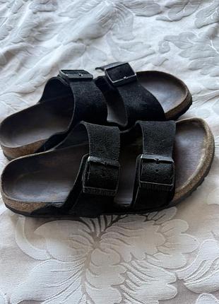 Birkenstock шлёпанцы замшевые arizona suede leather