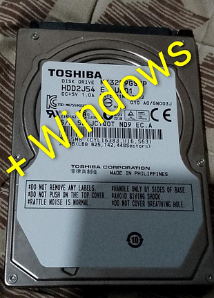Жорсткий диск toshiba 320gb cabs 10 
повністю готовий до роботи.
має драйвер для принтера canon lbp 1120