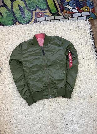 Оригинальный двухсторонний бомбер alpha industries ma1 куртка альфа