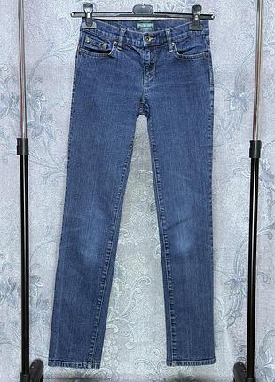 Джинси жіночі lauren ralph lauren original xs (us 2) 40-42 розмір преміальний американський бренд modern skinny темно-сині низька посадка брюки штани