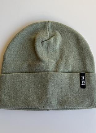 Демисезонная двойная шапка one size