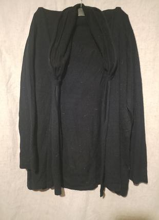 Женский черный кардиган janina 3xl (50/52), удлиненный, без застежки
