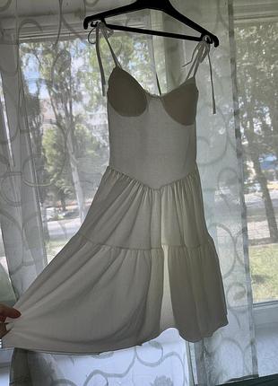 Белое женское вискозное белое платье сарафан urban bliss xs-s (36) италия
