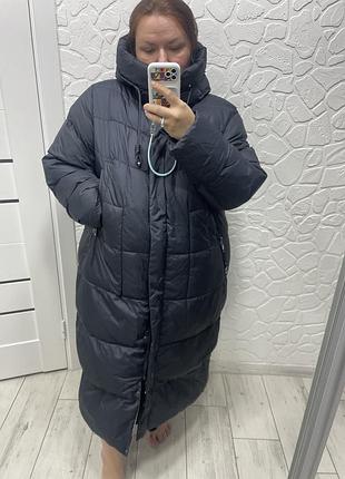 Ідеальний довгий пуховик батал