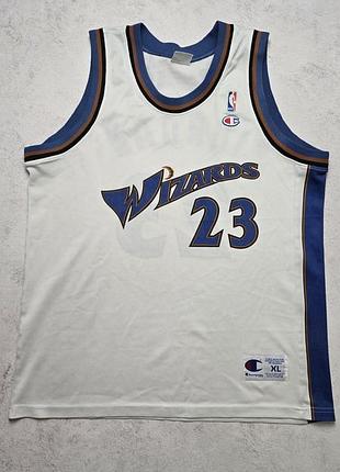 Баскетбольна майка vtg champion europe michael jordan washington wizards #23 nba jersey